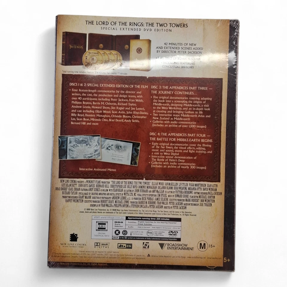 Lord of the Rings The Two Towers Special Extended 5 DVD NEW SEALED - Image 3 of 4