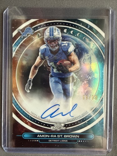 2025 Topps Cosmic Chrome - Equinox Autographs Amon-Ra St. Brown /99 (AU) Lions