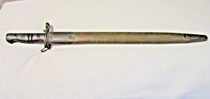 Original WW1 WW2 US M1917 Winchester Bayonet and  Leather Scabbard  WWI  WWII