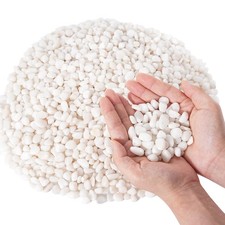 2.5-lb Decorative Rocks for Indoor Plants, 3/8" White Pebbles, Small Rocks fo...
