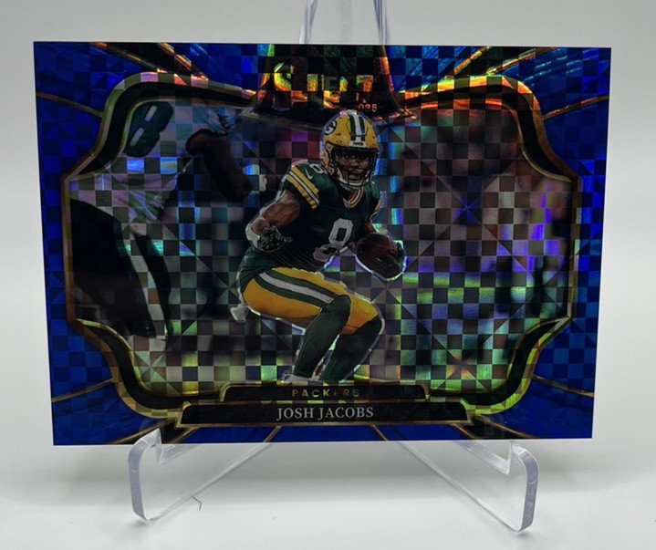 2025 Panini Select - Field Level Josh Jacobs #466 Blue Prizm /75 Packers 