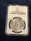 Uncirculated 1889 Morgan Dollar MS63 NGC Certified Graded Slabbed Free Shipping