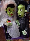 VTG Bride N Frankenstein Halloween 16" Robot Plush Dance Sing DanDee 1990s — photo 1