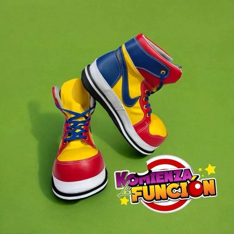 Cubrezapatos De Payaso Con Lunares - Talla Única, Fondo Amarillo, Accesorio Para Disfraces De Fiesta, Carnaval O Halloween