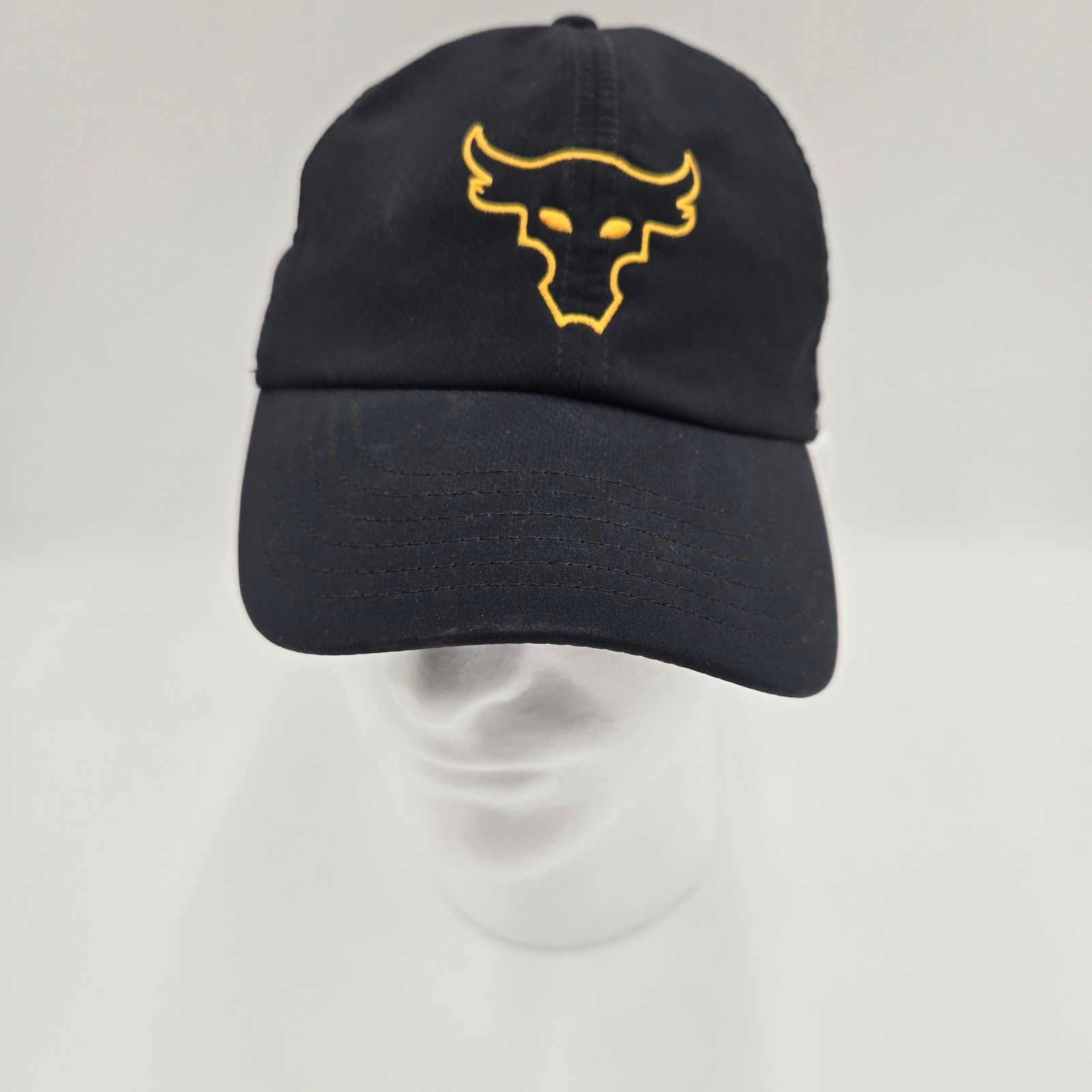 Under Armour Project Rock Bull Hat Cap OSFA Black Gold Adjus