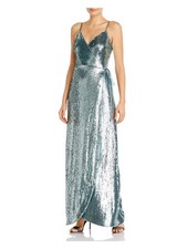 AIDAN AIDAN MATTOX Womens Tie Spaghetti Strap Gown Dress