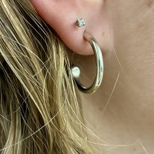 Dodo Pomellato Orecchini Anelle Cerchi Argento Unisex Fuori Produzione Originali