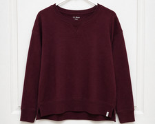 L.L.Bean Burgundy Crewneck Sweatshirt Women s Medium Pullover Casual