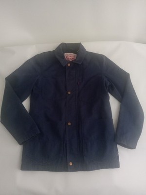 LEVI'S Men Jacket  Dark Blue Patch Pocket Spread Full Zip Lightweight Sz Small 
