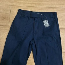NWT ModCloth Women s Navy Blue Pintuck Cotton Ankle Pant Size 6