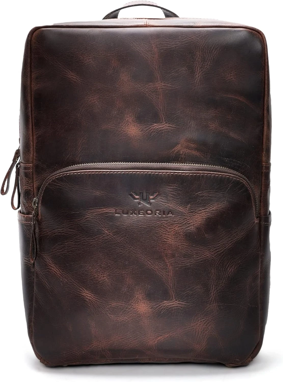 Stylish Vintage Brown Leather Backpack for 15.6" Laptop - Handmade & Casual