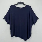 CCX Top Women XL Blue Stretch Short Sleeve Batwing