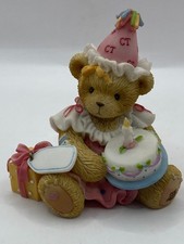 Orsacchiotti cari, statuina ragazza con torta di compleanno, mai usata, con scatola, 864390