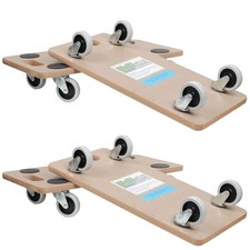 M&ouml;belroller Rollbretter Transportroller 4x 200 kg helle SOFT Rollen f&uuml;r Parkett