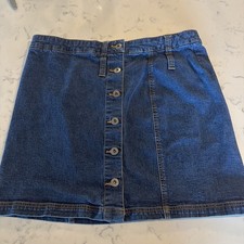 Tommy Hilfiger Y2K-Inspired Denim Skirt Pencil Midi Dark Wash sz 12