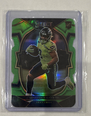 Panini 2022 Select Kenneth Walker III RC Concourse Neon Green Prizm DC /299