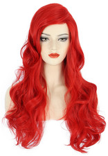 Women Long Wavy Red Wig Halloween Cosplay Party Costume Wig