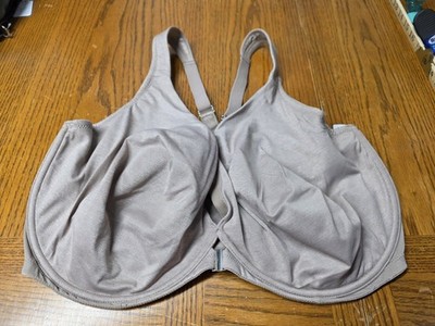 DELIMIRA Front Clasp Racerback Underwire Bra Women's Size 40H Brown