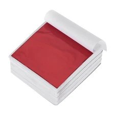 400 Pcs Gold Leaf Sheets 3.5" x 3.5" Foil Sheets for Crafts,Bright Red