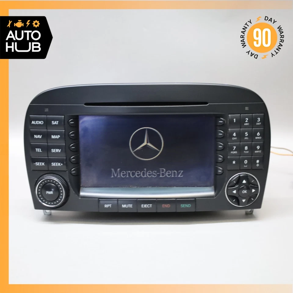 05-08 Mercedes R230 SL500 SL55 AMG Unidad principal de mando Radio Navegación CD OEM 70k Foto 2 de 4