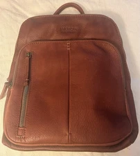 NEW American Leather Co. Cleveland Leather Backpack-DARK BROWN BRANDY