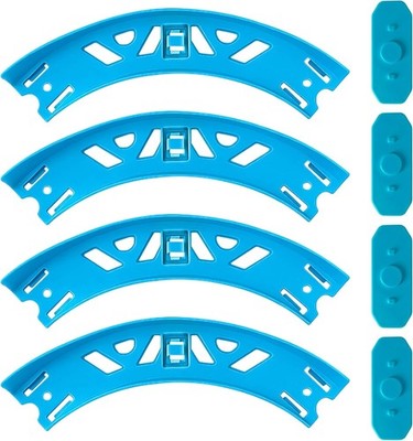 Curve Track Set Pieces for Hot Wheels Curved + Connectors (4-Pack)