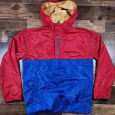 Polo Ralph Lauren Windbreaker Jacket Youth XL 18-20 Red Blue Pullover 1/4 Zip