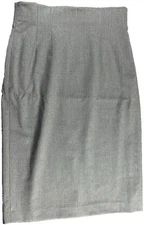 W by Worth Women's Size 6 Gray Concealed Zip Fly Midi Straight and Pencil Skirt