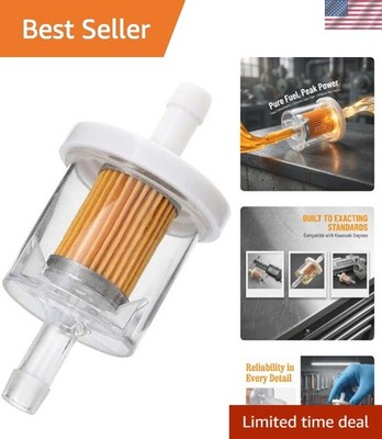 Compact & Lightweight Inline Fuel Filter Replacement - Fits Multiple Engines