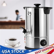 8L Commercial Coffee Urn - Stainless Steel Maker with Temperature Control