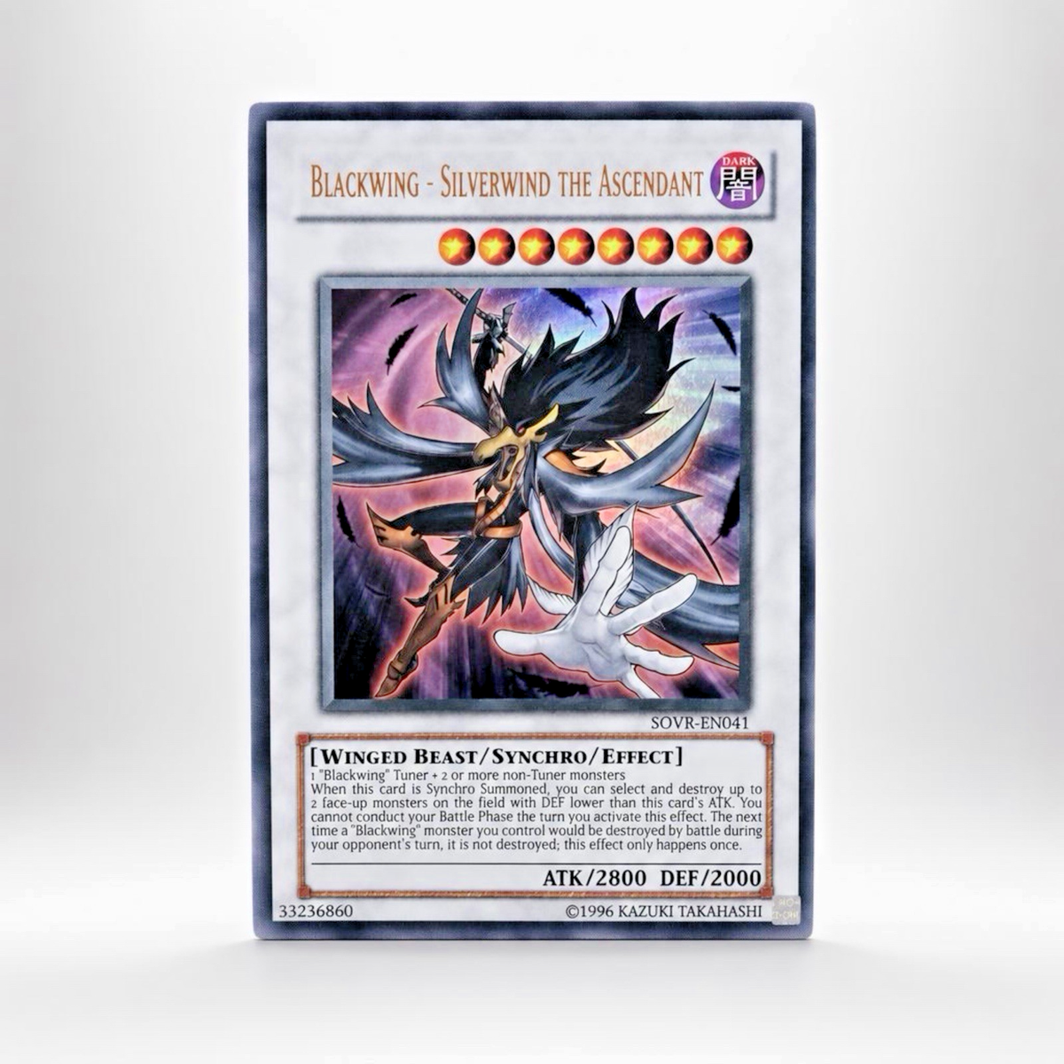 Yu-Gi-Oh! Blackwing Silverwind the Ascendant SOVR-EN041 Ultra Rare