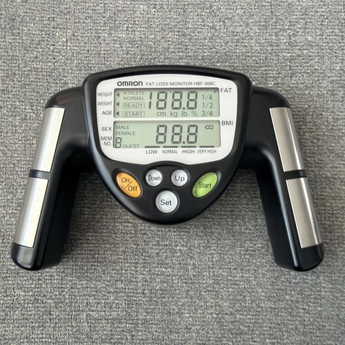 Omron HBF-306C Digital Bioelectric Impedance Analyzer Black Body Fat BMI Monitor