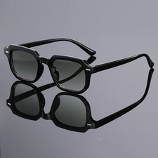 Square Sunglasses Retro Rivet Frame Gradient Lenses Street Style Outdoor Glasses