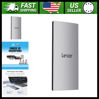 Lexar 1TB Portable External SSD USB 3.2 Gen2 Silver