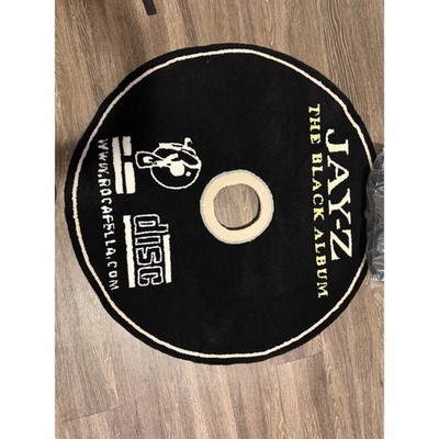 Jay-Z The Black Album CD Circular Tufted Rug Roc-A-Fella Records