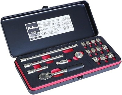 Ko-ken Z-EAL 2286Z 1/4'' 17pc Socket Wrench Set 72T Japan