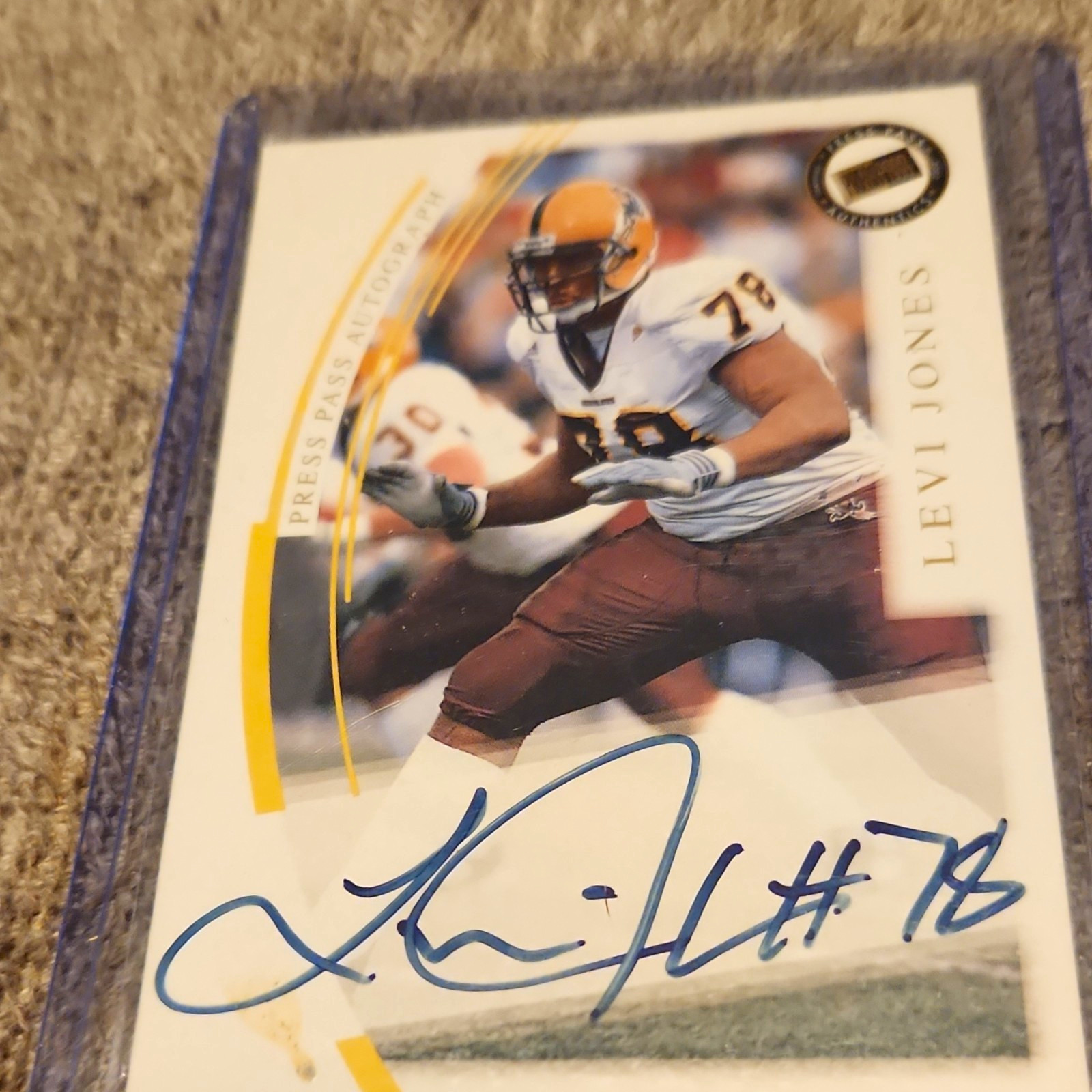 Press Pass 2002 Jersey Edition Levi Jones Arizona State Hard Signed Auto J5