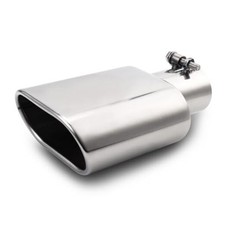 Rectangle Exhaust Tip 2.5" Inlet Square Exhaust Tailpipe Tip 2.5inch Polished