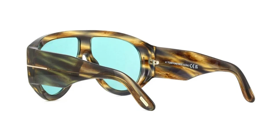 Gafas de sol Tom Ford BRONSON FT 1044 a rayas marrón/azul Foto 4 de 4