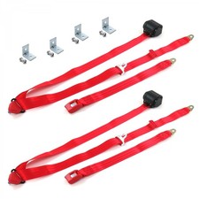 Ford 1952 - 1954 Standard 3pt Red Seat Kit Wbrackets-2 Belts Ford 1952 - 1954 Standard 3pt Red Seat Kit Wbrackets-2 Belts