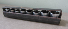 Vintage Craftsman 38 Drive 8pc. Metric Shallow Socket Set V No 9mm - 19mm Vintage Craftsman 38 Drive 8pc. Metric Shallow Socket Set V No 9mm - 19mm