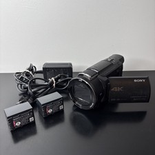 Sony FDR-AX53 4K Handycam Camcorder w/ 128GB SD Card, Charger  2    s   