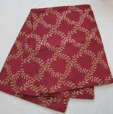 CROSCILL ~ Three Red/Burgundy Gold Leaves Rectangle Placemats Holiday Christmas