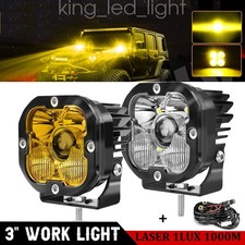 AUXBEAM 3inch LED Light Cube Bar Combo Beam Ditch Pods Driving Fog Lamp Offroad