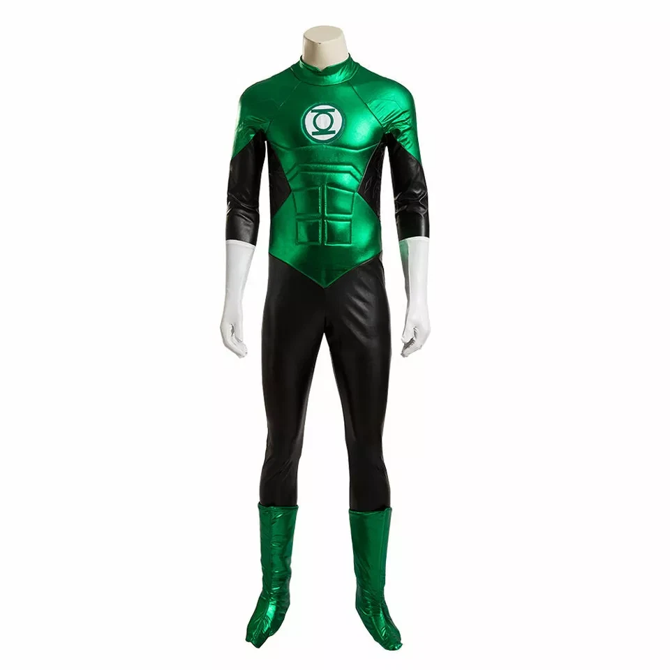 NEW HZYM Green Lantern Cosplay Costume Full Suit Halloween Custom Made - Image 2 of 4