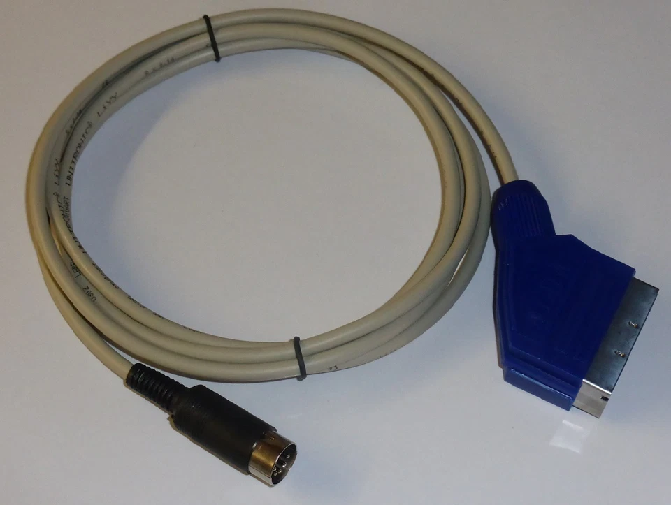 Commodore y Atari SCART Cable Video Compuesto (FBAS) 3 metros.