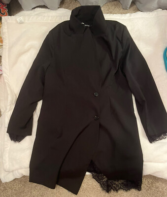 Boohoo Women's Jacket Black With Lace Size 20 XL