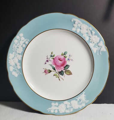 Spode Old Colony Rose Blue Large dinner plate 10-7/8'' design ''A''