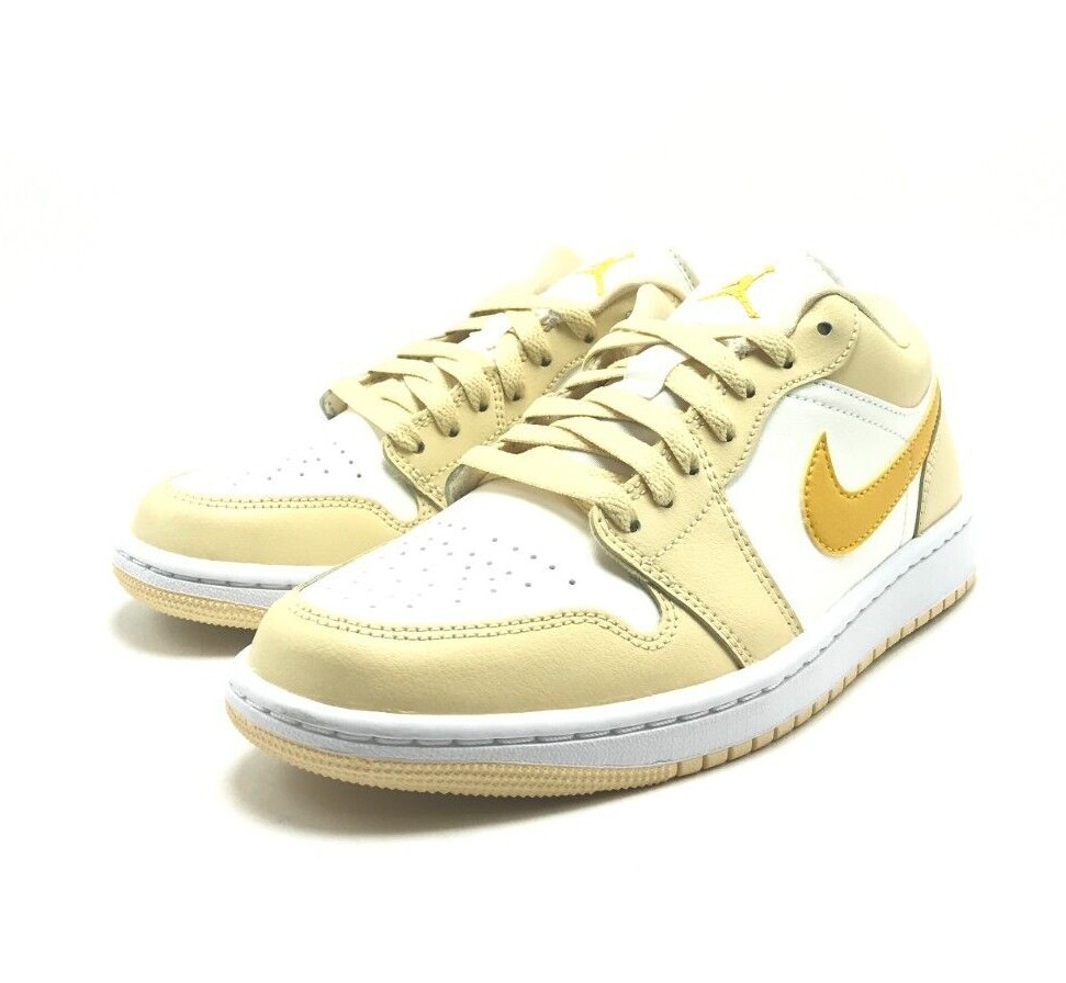 NEW* WOMEN Nike Air Jordan 1 Low Sail/Yellow (DC0774 170), Sz 7.0