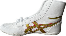 asics Boxing Wrestling Shoes White Gold Line Red 1083A001 NEW EX-EO TWR900 Next